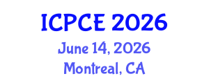 International Conference on Pharmacy and Chemical Engineering (ICPCE) June 14, 2026 - Montreal, Canada