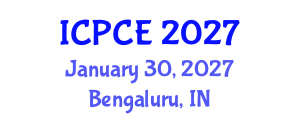 International Conference on Pharmacy and Chemical Engineering (ICPCE) January 30, 2027 - Bengaluru, India International Conference on Pharmacy and Chemical Engineering (ICPCE) January 30, 2027 - Bengaluru, India