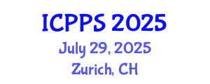 International Conference on Pharmacy and Pharmaceutical Sciences (ICPPS) July 29, 2025 - Zurich, Switzerland