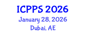 International Conference on Pharmacy and Pharmaceutical Sciences (ICPPS) January 28, 2026 - Dubai, United Arab Emirates