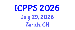 International Conference on Pharmacy and Pharmaceutical Sciences (ICPPS) July 29, 2026 - Zurich, Switzerland