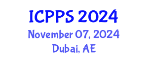 International Conference on Pharmacy and Pharmacological Sciences (ICPPS) November 07, 2024 - Dubai, United Arab Emirates