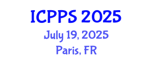 International Conference on Pharmacy and Pharmacological Sciences (ICPPS) July 19, 2025 - Paris, France