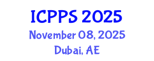 International Conference on Pharmacy and Pharmacological Sciences (ICPPS) November 08, 2025 - Dubai, United Arab Emirates