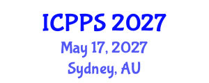 International Conference on Pharmacy and Pharmacological Sciences (ICPPS) May 17, 2027 - Sydney, Australia International Conference on Pharmacy and Pharmacological Sciences (ICPPS) May 17, 2027 - Sydney, Australia