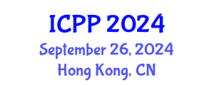 International Conference on Pharmacy and Pharmacology (ICPP) September 26, 2024 - Hong Kong, China