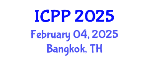 International Conference on Pharmacy and Pharmacology (ICPP) February 04, 2025 - Bangkok, Thailand