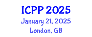 International Conference on Pharmacy and Pharmacology (ICPP) January 21, 2025 - London, United Kingdom