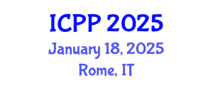 International Conference on Pharmacy and Pharmacology (ICPP) January 18, 2025 - Rome, Italy