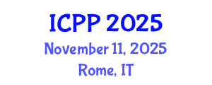 International Conference on Pharmacy and Pharmacology (ICPP) November 11, 2025 - Rome, Italy