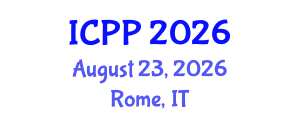 International Conference on Pharmacy and Pharmacology (ICPP) August 23, 2026 - Rome, Italy International Conference on Pharmacy and Pharmacology (ICPP) August 23, 2026 - Rome, Italy