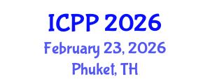 International Conference on Pharmacy and Pharmacology (ICPP) February 23, 2026 - Phuket, Thailand International Conference on Pharmacy and Pharmacology (ICPP) February 23, 2026 - Phuket, Thailand