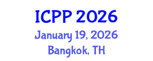 International Conference on Pharmacy and Pharmacology (ICPP) January 19, 2026 - Bangkok, Thailand International Conference on Pharmacy and Pharmacology (ICPP) January 19, 2026 - Bangkok, Thailand