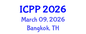 International Conference on Pharmacy and Pharmacology (ICPP) March 09, 2026 - Bangkok, Thailand International Conference on Pharmacy and Pharmacology (ICPP) March 09, 2026 - Bangkok, Thailand