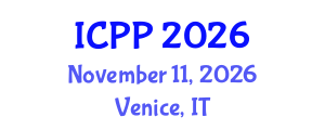 International Conference on Pharmacy and Pharmacology (ICPP) November 11, 2026 - Venice, Italy International Conference on Pharmacy and Pharmacology (ICPP) November 11, 2026 - Venice, Italy