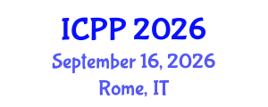 International Conference on Pharmacy and Pharmacology (ICPP) September 16, 2026 - Rome, Italy International Conference on Pharmacy and Pharmacology (ICPP) September 16, 2026 - Rome, Italy