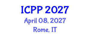 International Conference on Pharmacy and Pharmacology (ICPP) April 08, 2027 - Rome, Italy International Conference on Pharmacy and Pharmacology (ICPP) April 08, 2027 - Rome, Italy