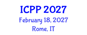 International Conference on Pharmacy and Pharmacology (ICPP) February 18, 2027 - Rome, Italy International Conference on Pharmacy and Pharmacology (ICPP) February 18, 2027 - Rome, Italy
