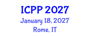 International Conference on Pharmacy and Pharmacology (ICPP) January 18, 2027 - Rome, Italy International Conference on Pharmacy and Pharmacology (ICPP) January 18, 2027 - Rome, Italy