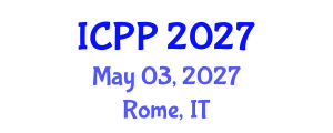 International Conference on Pharmacy and Pharmacology (ICPP) May 03, 2027 - Rome, Italy International Conference on Pharmacy and Pharmacology (ICPP) May 03, 2027 - Rome, Italy