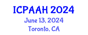 International Conference on Philosophy, Anthropology, Archaeology and History (ICPAAH) June 13, 2024 - Toronto, Canada
