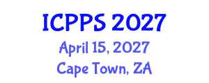 International Conference on Philosophy, Psychology and Spirituality (ICPPS) April 15, 2027 - Cape Town, South Africa