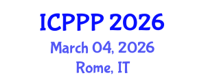 International Conference on Photobiology, Photochemistry and Photophysics (ICPPP) March 04, 2026 - Rome, Italy