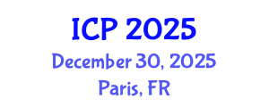 International Conference on Photonics (ICP) December 30, 2025 - Paris, France