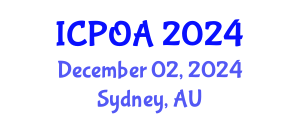 International Conference on Photonics, Optics and Applications (ICPOA) December 02, 2024 - Sydney, Australia