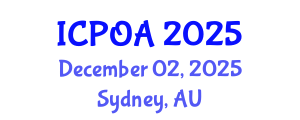 International Conference on Photonics, Optics and Applications (ICPOA) December 02, 2025 - Sydney, Australia