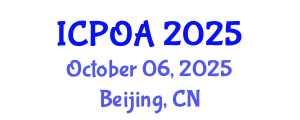 International Conference on Photonics, Optics and Applications (ICPOA) October 06, 2025 - Beijing, China