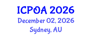 International Conference on Photonics, Optics and Applications (ICPOA) December 02, 2026 - Sydney, Australia