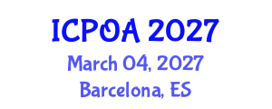 International Conference on Photonics, Optics and Applications (ICPOA) March 04, 2027 - Barcelona, Spain