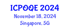 International Conference on Photonics, Optoelectronics and Quantum Electronics (ICPOQE) November 18, 2024 - Singapore, Singapore