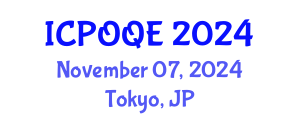 International Conference on Photonics, Optoelectronics and Quantum Electronics (ICPOQE) November 07, 2024 - Tokyo, Japan
