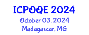 International Conference on Photonics, Optoelectronics and Quantum Electronics (ICPOQE) October 03, 2024 - Madagascar, Madagascar