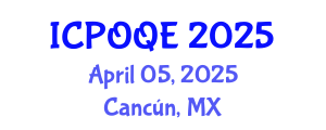 International Conference on Photonics, Optoelectronics and Quantum Electronics (ICPOQE) April 05, 2025 - Cancún, Mexico