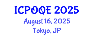 International Conference on Photonics, Optoelectronics and Quantum Electronics (ICPOQE) August 16, 2025 - Tokyo, Japan