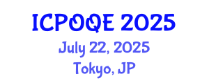 International Conference on Photonics, Optoelectronics and Quantum Electronics (ICPOQE) July 22, 2025 - Tokyo, Japan
