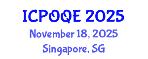 International Conference on Photonics, Optoelectronics and Quantum Electronics (ICPOQE) November 18, 2025 - Singapore, Singapore