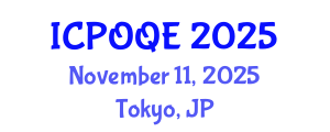 International Conference on Photonics, Optoelectronics and Quantum Electronics (ICPOQE) November 11, 2025 - Tokyo, Japan