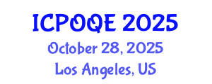 International Conference on Photonics, Optoelectronics and Quantum Electronics (ICPOQE) October 28, 2025 - Los Angeles, United States