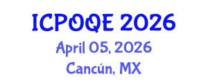 International Conference on Photonics, Optoelectronics and Quantum Electronics (ICPOQE) April 05, 2026 - Cancún, Mexico