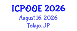 International Conference on Photonics, Optoelectronics and Quantum Electronics (ICPOQE) August 16, 2026 - Tokyo, Japan