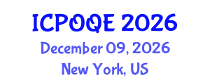 International Conference on Photonics, Optoelectronics and Quantum Electronics (ICPOQE) December 09, 2026 - New York, United States International Conference on Photonics, Optoelectronics and Quantum Electronics (ICPOQE) December 09, 2026 - New York, United States