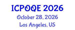 International Conference on Photonics, Optoelectronics and Quantum Electronics (ICPOQE) October 28, 2026 - Los Angeles, United States