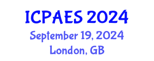 International Conference on Physical Activity and Exercise Sciences (ICPAES) September 19, 2024 - London, United Kingdom