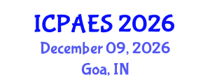 International Conference on Physical Activity and Exercise Sciences (ICPAES) December 09, 2026 - Goa, India International Conference on Physical Activity and Exercise Sciences (ICPAES) December 09, 2026 - Goa, India
