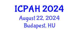 International Conference on Physical Activity and Health (ICPAH) August 22, 2024 - Budapest, Hungary