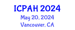 International Conference on Physical Activity and Health (ICPAH) May 20, 2024 - Vancouver, Canada